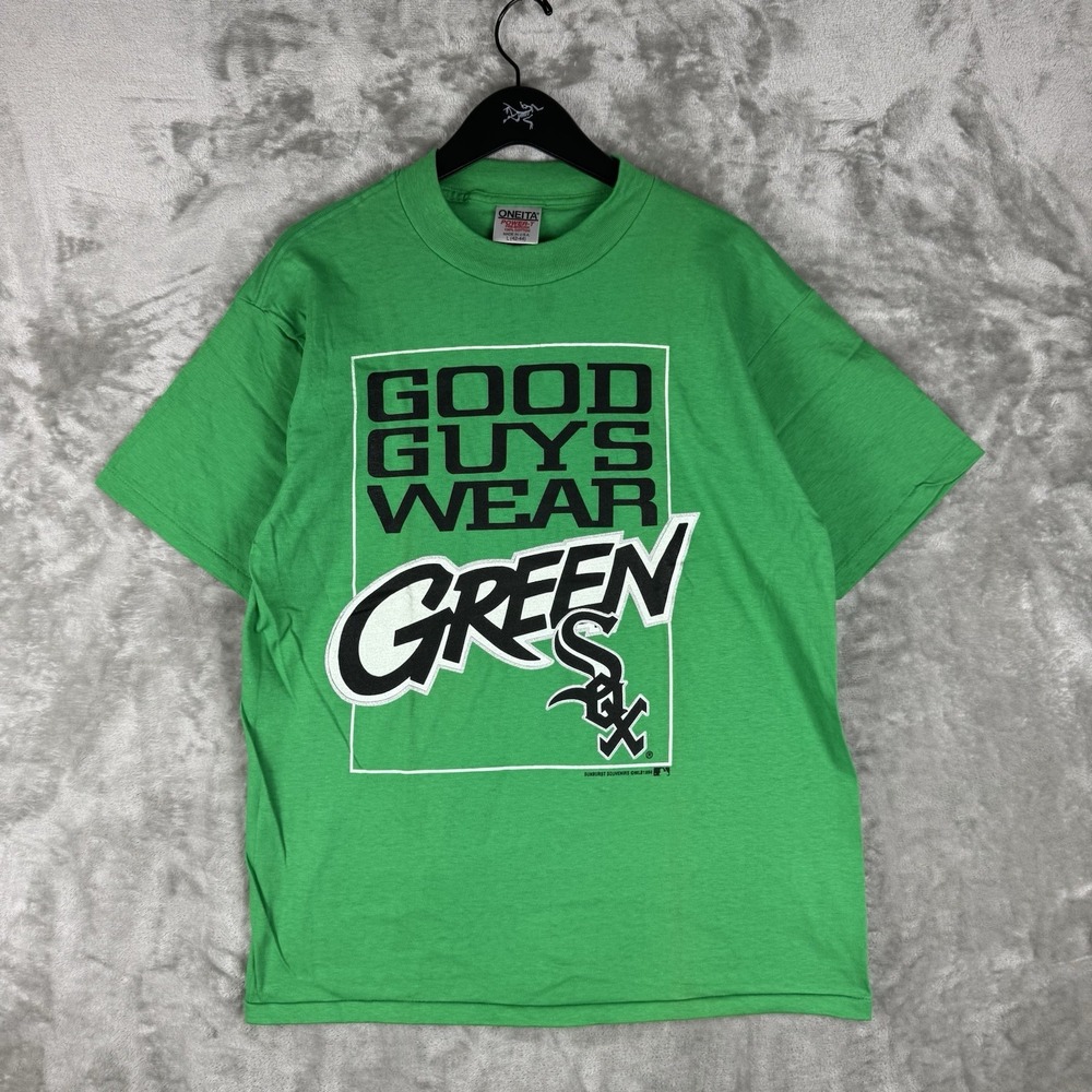 Vintage Oneita Chicago White Sox Graphic T Shirt MLB Green Mens Large 90s USA‎